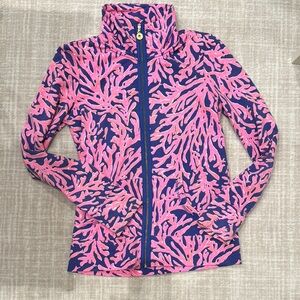 Lilly Pulitzer Pink and Blue Coral Print Jacket